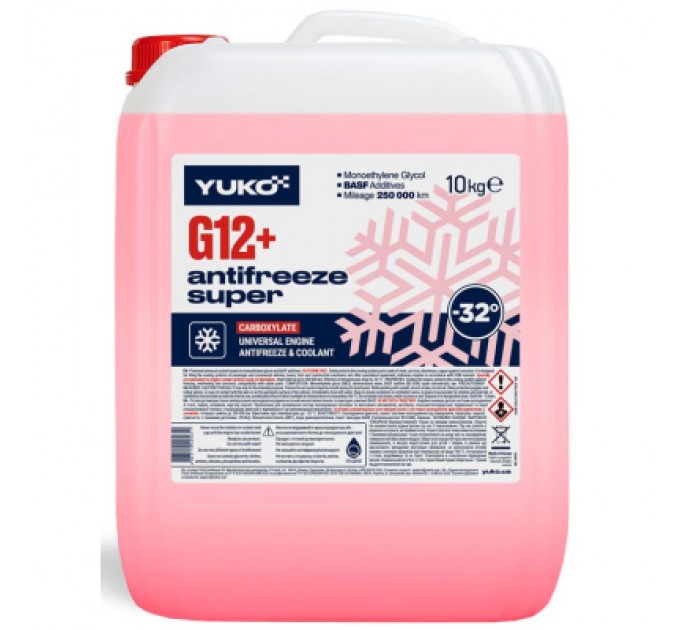 Yuko Антифриз Yuko -32 Super G12+ черв. 10л (4823110405611)
