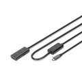 Digitus Дата кабель USB-С Male to USB-A Female 10.0m USB3.2 Gen1 Active 5G Digitus (DA-73111)