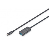 Дата кабель USB-С Male to USB-A Female 5.0m USB3.2 Gen1 Active 5G Digitus (DA-73110)