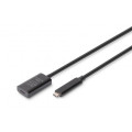 Digitus Дата кабель USB-С M/F 5.0m USB3.2 Gen2 Active 10G Digitus (DA-73112)