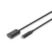 Digitus Дата кабель USB-С M/F 5.0m USB3.2 Gen2 Active 10G Digitus (DA-73112)