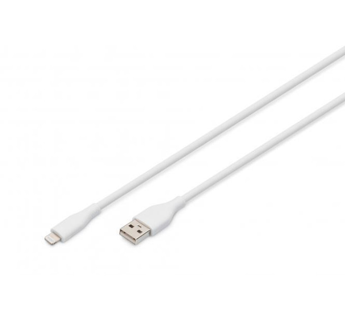 Digitus Дата кабель USB 2.0 AM to Lightning 2.0m 12W white Digitus (AK-600108-020-W)