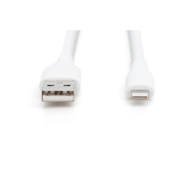 Digitus Дата кабель USB 2.0 AM to Lightning 2.0m 12W white Digitus (AK-600108-020-W)