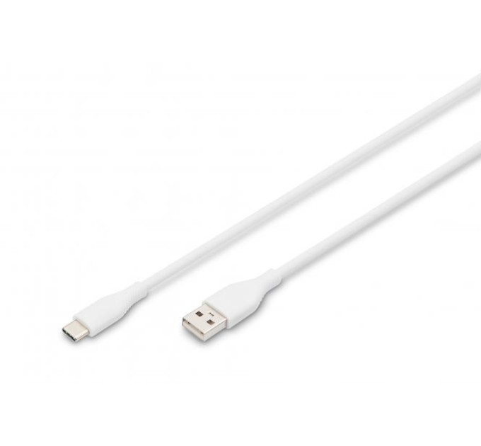 Digitus Дата кабель USB 2.0 AM to Type-C 1.0m 60W white Digitus (AK-300340-010-W)