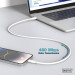 Digitus Дата кабель USB 2.0 AM to Type-C 2.0m 60W white Digitus (AK-300340-020-W)