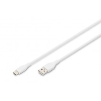 Дата кабель USB 2.0 AM to Type-C 2.0m 60W white Digitus (AK-300340-020-W)