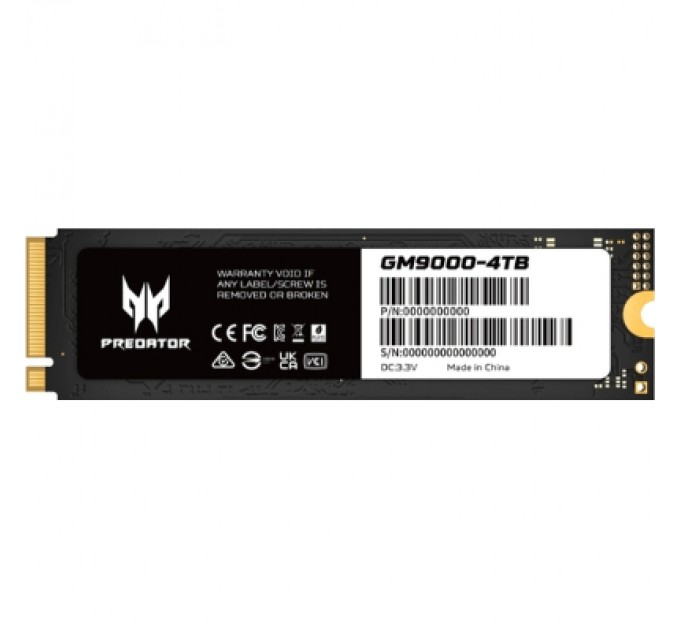 Acer Predator Накопичувач SSD M.2 2280 4TB GM9000 Acer Predator (BL.9BWWR.131)
