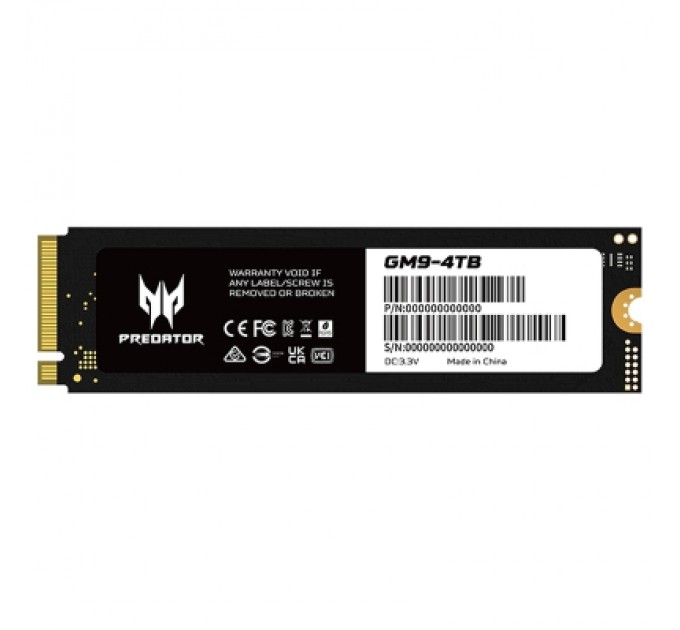 Acer Predator Накопичувач SSD M.2 2280 4TB GM9 Acer Predator (BL.9BWWR.138)