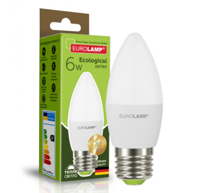 Eurolamp Лампочка Eurolamp LED CL 6W E27 3000K 220V (LED-CL-06273(P))