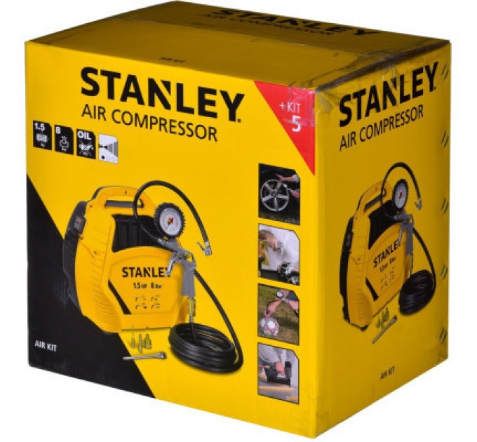 Stanley Компресор Stanley AIR KIT, 180 л/хв, 1.1 кВт, 6,1 кг (AIRKIT)