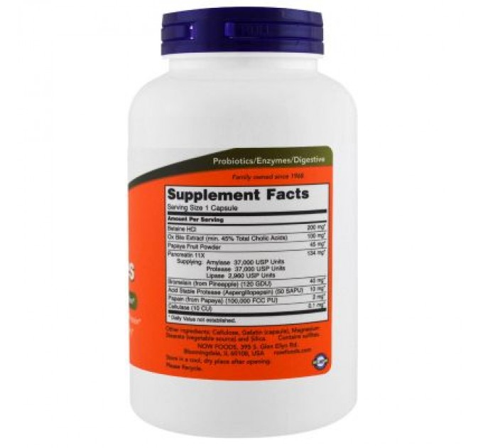 Now Foods Пробіотики Now Foods Супер Ензими, 180 капсул (NOW-02964)