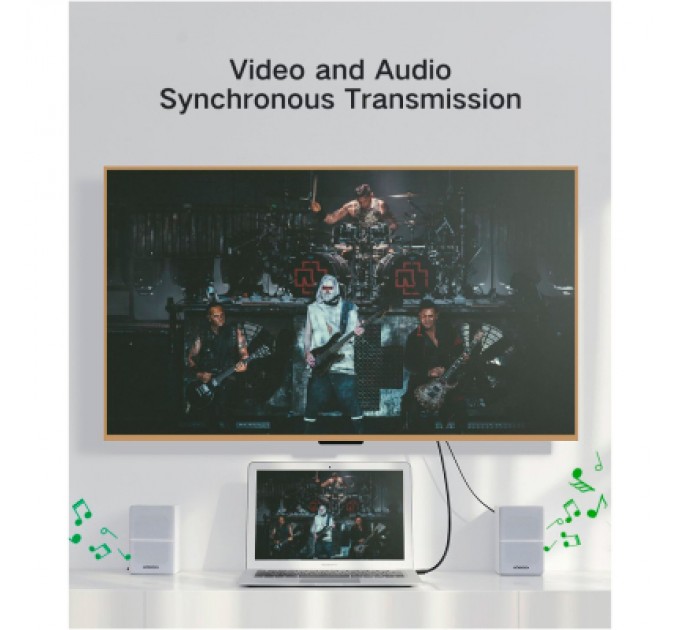 Ugreen Кабель мультимедійний miniDisplayPort M to HDMI M 1.5m MD101 4K black Ugreen (20848)