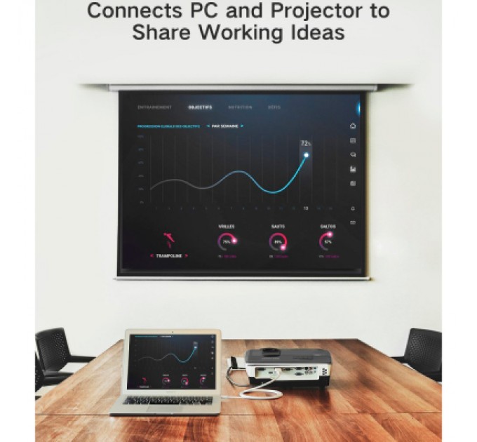 Ugreen Кабель мультимедійний miniDisplayPort M to HDMI M 1.5m MD101 4K black Ugreen (20848)