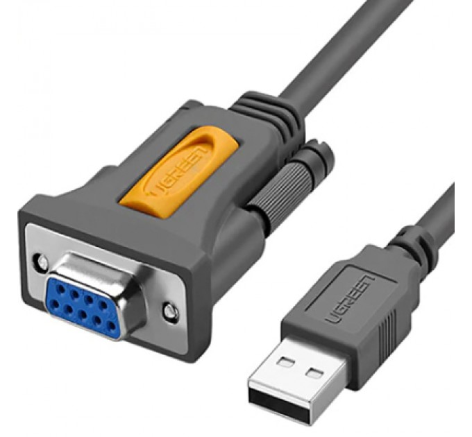 Ugreen Кабель для передачі даних USB to COM F 1.5m DB9 RS-232 CR104 black Ugreen (20201)