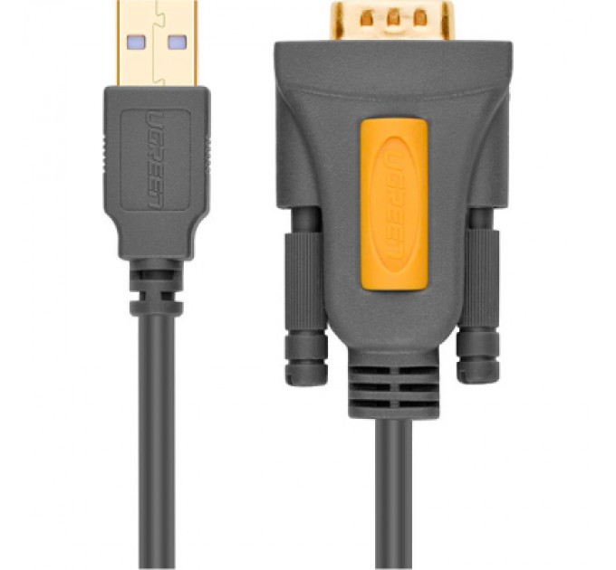 Ugreen Кабель для передачі даних USB to COM M 2.0m DB9 RS-232 CR104 black Ugreen (20222)