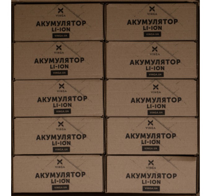 Vinga Акумулятор для дрона Vinga Li-ion 6S3P 16500mAh коробка 10 шт. (JHY Li-Ion 21700 5500mAh) (V6S3P-10PCS-16500MAH)