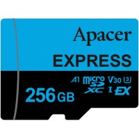 Карта пам'яті Apacer 256GB microSDXC class 10 UHS-I U3 V30 A1 Express (AP256GMCEXG3X17-RA)