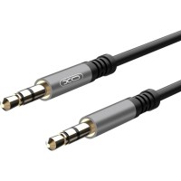 Кабель мультимедійний 3.5mm M to 3.5mm M 1.0m NB121 black XO (6920680864591)