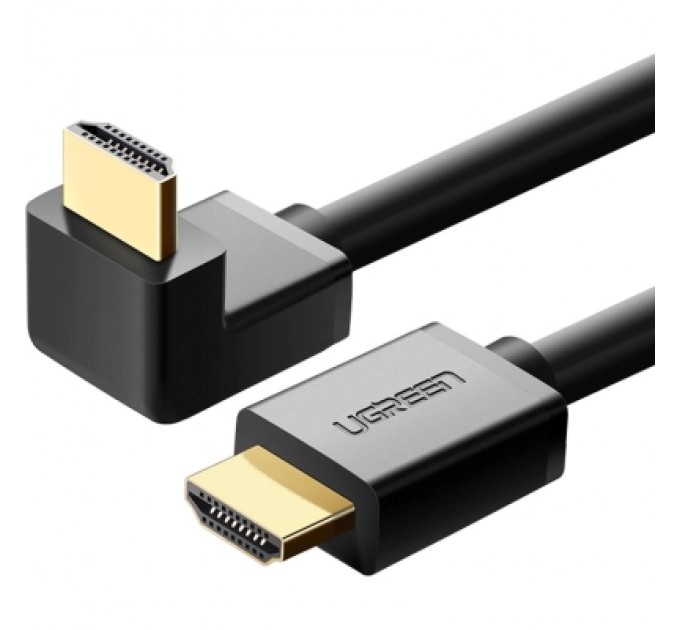 Ugreen Кабель мультимедійний HDMI M to HDMI M 1.0m 90° corner HD103 black Ugreen (10172)