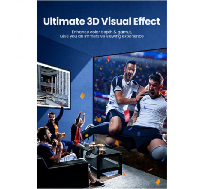 Ugreen Кабель мультимедійний HDMI M to HDMI M 1.5m braided HD140 black Ugreen (80402)