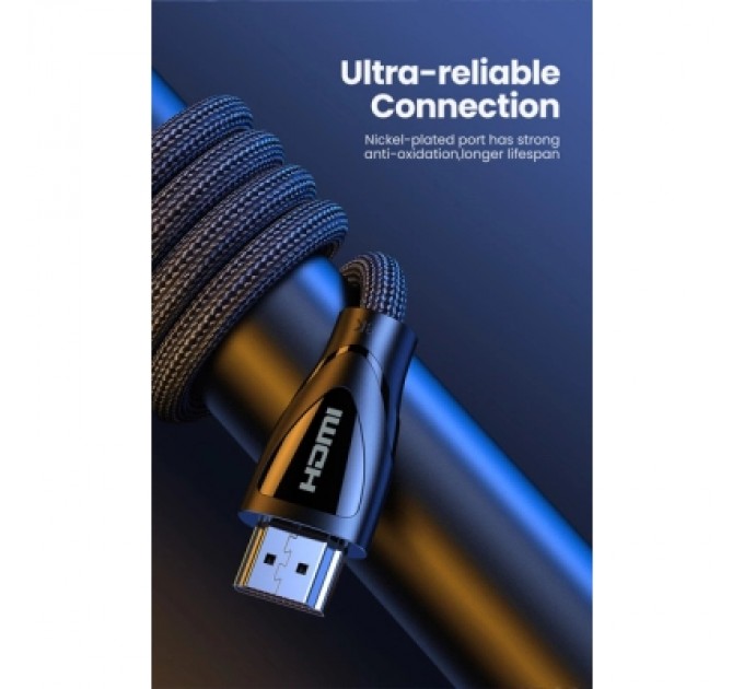 Ugreen Кабель мультимедійний HDMI M to HDMI M 2.0m braided HD140 black Ugreen (80403)