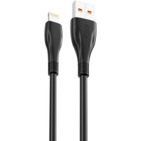 Дата кабель USB 2.0 AM to Lightning 1.0m 6A NB185 black XO (6920680879236)