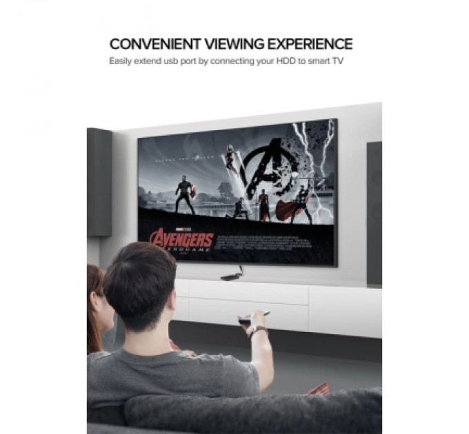 Ugreen Дата кабель USB 3.0 AM/AF 1.5m US129 black Ugreen (30126)