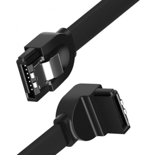 Ugreen Кабель для передачі даних SATA 3 Data Cable 0.5m 90° corner US217 Black Ugreen (30797)