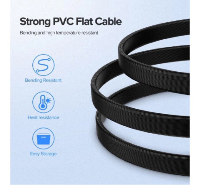 Ugreen Кабель для передачі даних SATA 3 Data Cable 0.5m US217 Black Ugreen (30796)