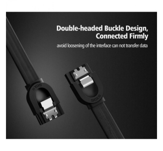 Ugreen Кабель для передачі даних SATA 3 Data Cable 0.5m US217 Black Ugreen (30796)