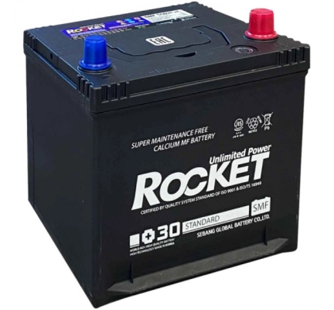 ROCKET Акумулятор автомобільний ROCKET SMF 50Ah ASIA Ев (-/+) (520CCA) (SMF 55D20AL)