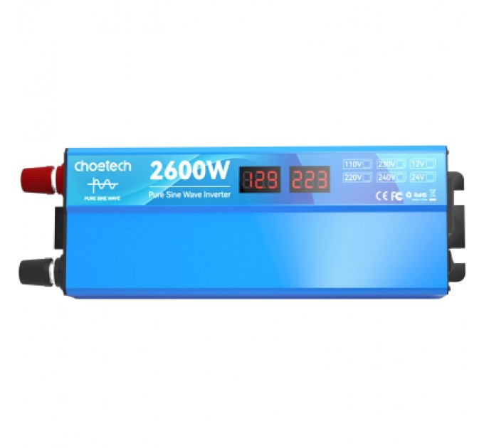 Choetech Автомобільний інвертор Choetech 12/220V 1300Вт, чиста синусоїда (CJ2600Q-V2)