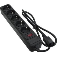 Мережевий фільтр живлення Patron 1 m3*1mm2 (SP-1053U) 5 розеток BLACK (EXT-PN-SP-1053U)