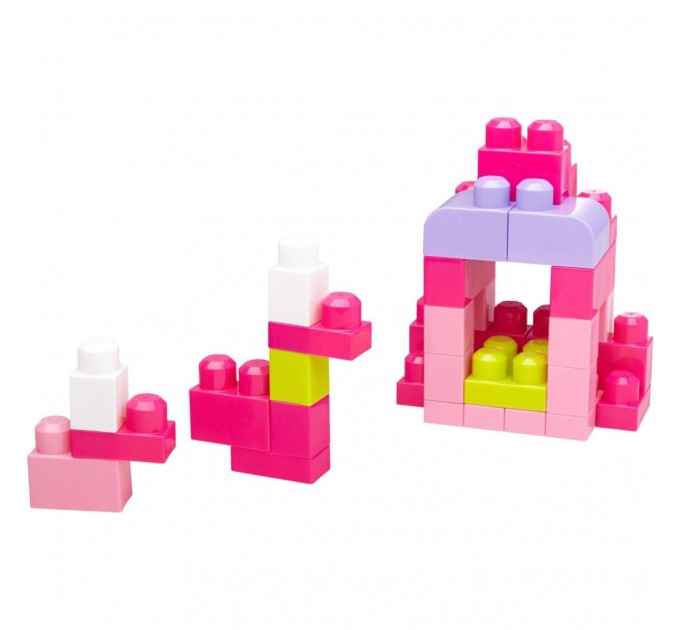 Mega Bloks Конструктор Mega Bloks рожевий у мішку 60 деталей (DCH54)