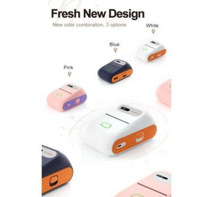 UKRMARK Принтер етикеток UKRMARK DP26BL bluetooth, USB, синій (900884)