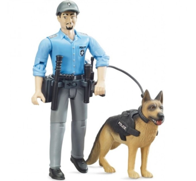Bruder Фігурка Bruder Фігурка поліцейського з собакою (62150)