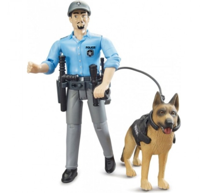 Bruder Фігурка Bruder Фігурка поліцейського з собакою (62150)