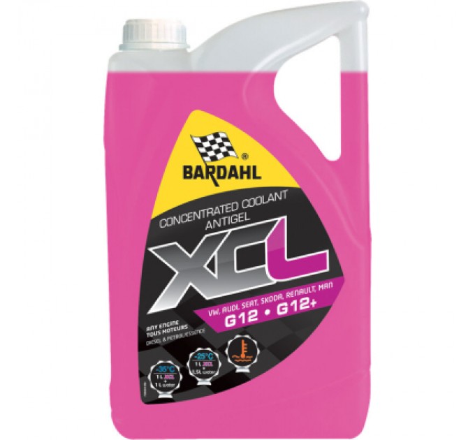BARDAHL Антифриз BARDAHL G12+ RED ANTIFREEZE - ANTIGEL ROUGE червоний 5л (7113R)