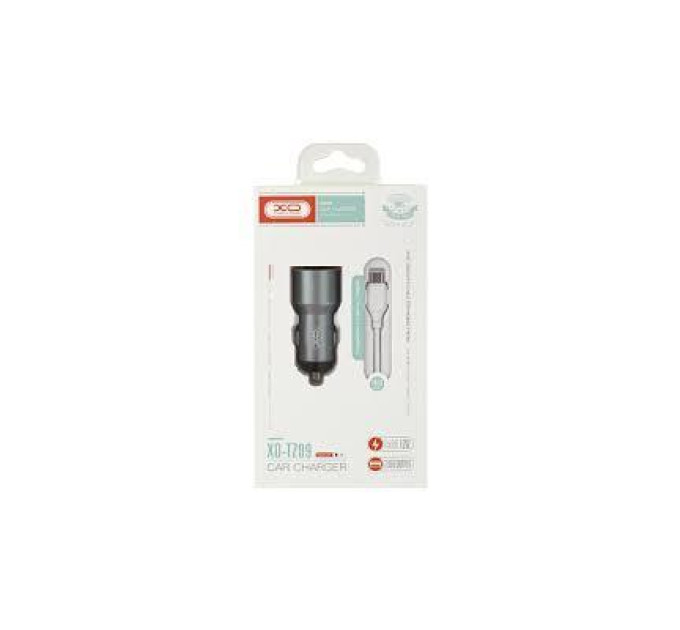 XO Зарядний пристрій XO TZ09 2.4A/2 USB + cable microUSB Grey (XO-TZ09M-GR)
