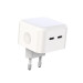XO Зарядний пристрій XO QC 3.0 L102 35W/2 USB-C + cable Lightning NB113 White (XO-L102i-WH)