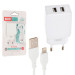 XO Зарядний пристрій XO L75 2USB/2.4A + Lightning White (XO-L75-L)