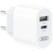 XO Зарядний пристрій XO L97 (1Type-C/1USB/2.4A) + Type-C - Lightning White (XO-L97-LG)