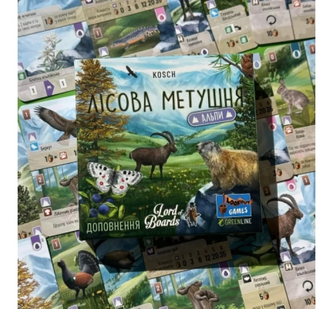 Lord of Boards Настільна гра Lord of Boards Лісова метушня. Альпи (Forest Shuffle: Alpine Expansion) (укр.) доповнення (LOB2405UA)