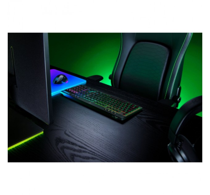 Razer Клавіатура Razer BlackWidow V4 Low-Profile Wireless/Bluetooth/USB Yellow switch UA Black (RZ03-05271500-R3M1)