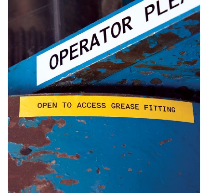 Brady Стрічка для принтера етикеток Brady безперервна стрічка: 38,10 мм х 7,62м, black on yellow, вініл, для M510,BMP51,BMP53,M511 (M5C-1500-595-YL-BK)