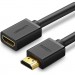 Ugreen Кабель мультимедійний HDMI M to HDMI F 0.5m HD107 black Ugreen (10140)