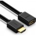 Ugreen Кабель мультимедійний HDMI M to HDMI F 0.5m HD107 black Ugreen (10140)