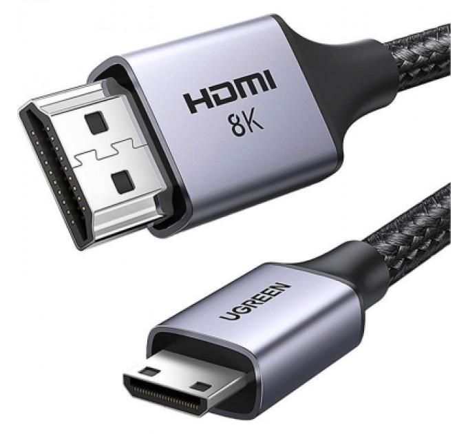 Ugreen Кабель мультимедійний HDMI M to HDMI mini M 1.0m 8K HD163 black Ugreen (15514)