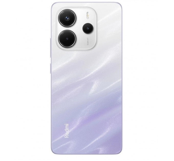 Xiaomi_ Смартфон Xiaomi Redmi Note 14 6/128GB Mist Purple; 6.67" (2400х1080) AMOLED / MediaTek Helio G99 Ultra / ОЗУ 6 ГБ / 128 ГБ встроенной + microSD до 1 ТБ / камера 108+2+2 Мп + 20 Мп / 4G (LTE) / Bluetooth, Wi-Fi, NFC / GPS, A-GPS, GLONASS, Beid