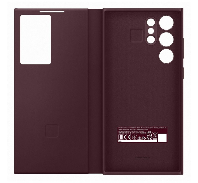 Samsung Чохол-книжка Samsung Smart Clear View Cover для Samsung Galaxy S22 Ultra SM-S908 Burgundy (EF-ZS908CEEGRU)